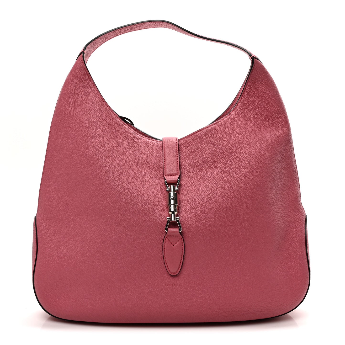 Soft Grained Calfskin Large Jackie Hobo Glossy Pink