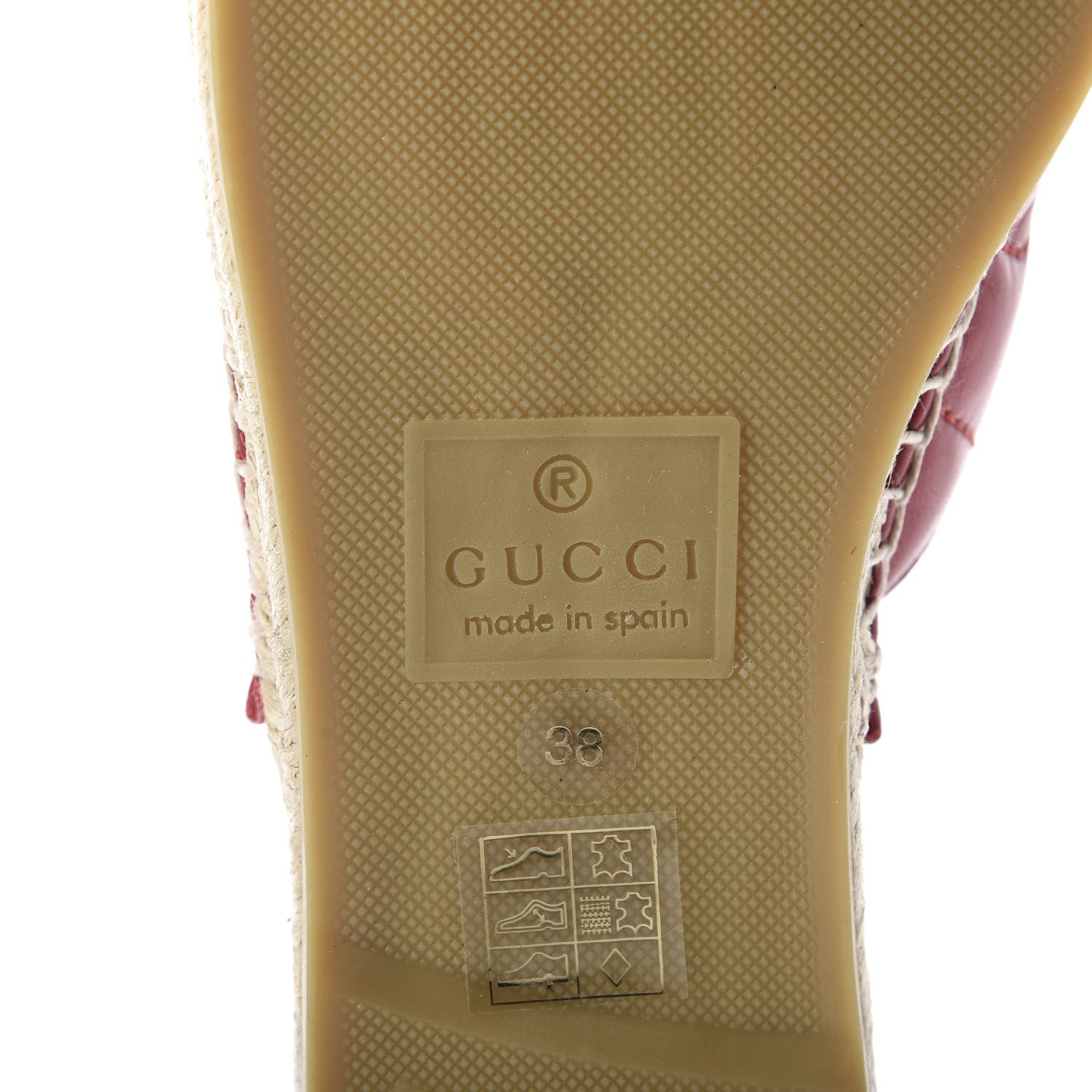 Gucci Nappa Matelasse GG Marmont Espadrille Slippers 38 Hibiscus Red 8 of 12