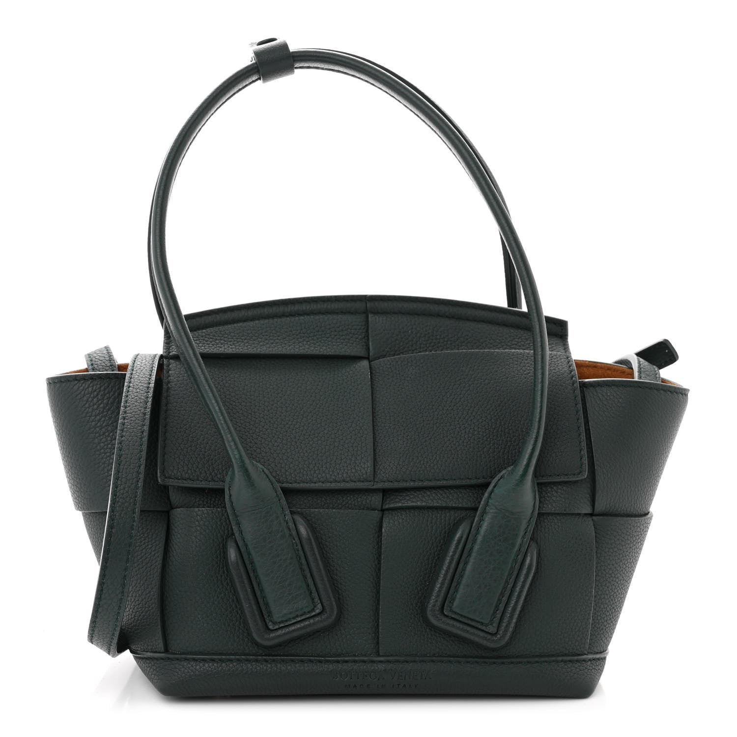 Bottega Veneta Grained Calfskin Maxi Intrecciato Mini Arco Raintree 1 of 11