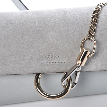 Chloe Suede Calfskin Mini Faye Shoulder Bag Airy Grey 8 of 10