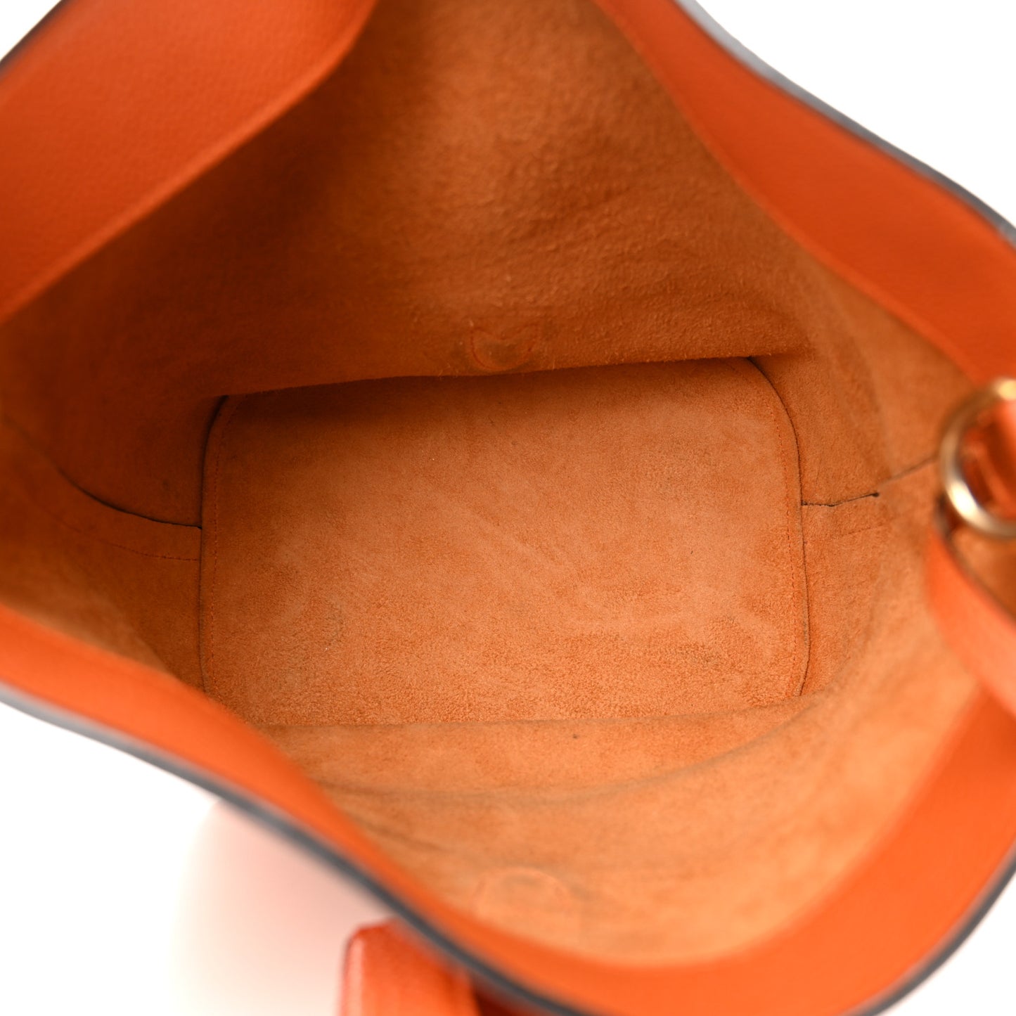 Soft Grained Calfskin Small Jackie Bucket Bag Orange