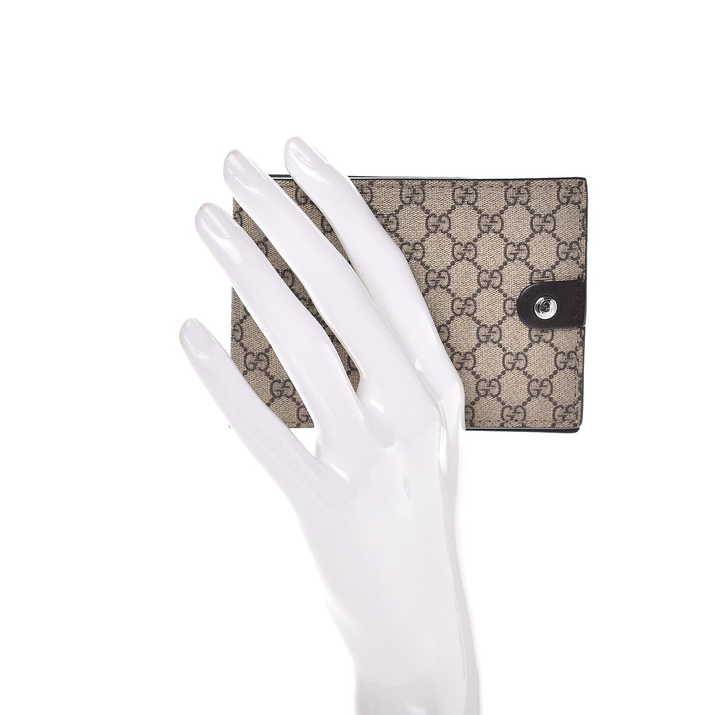 GG Plus Monogram Bi-Fold Wallet Dark Brown