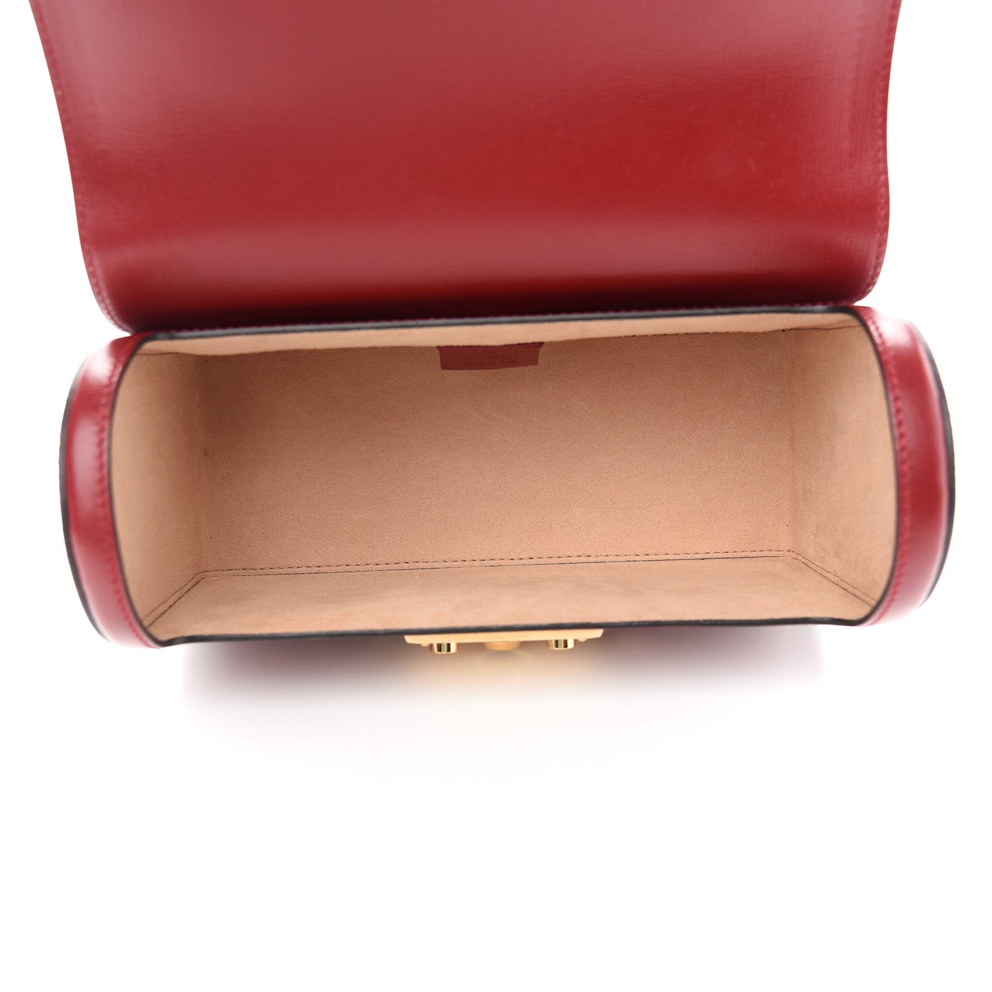 Azalea Calfskin Small Padlock Bamboo Shoulder Bag Romantic Cerise