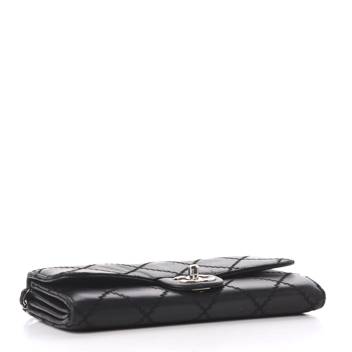 Chanel Lambskin Ultimate Stitch Clutch Flap Black 3 of 10