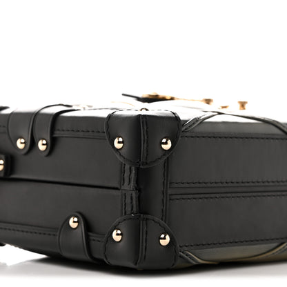 Louis Vuitton Lambskin Malletage Petite Malle Black Beige 8 of 10