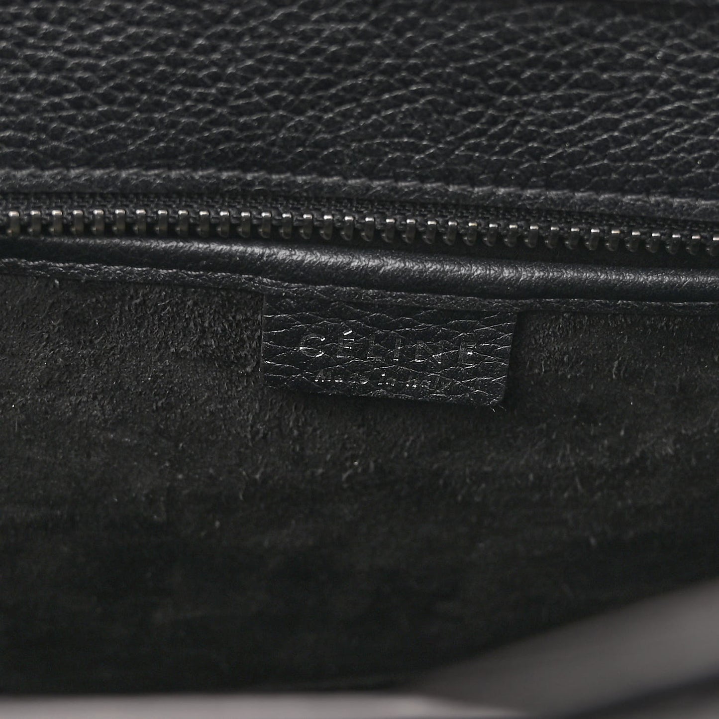 Drummed Calfskin Nano Luggage Black