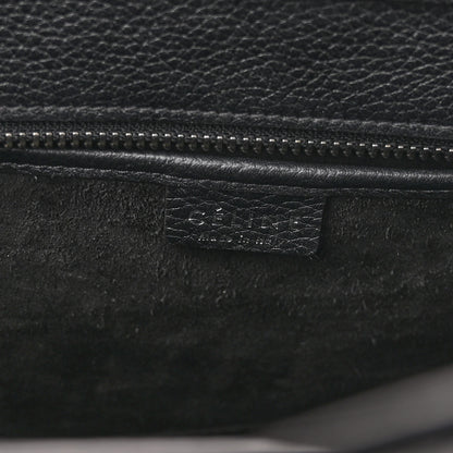 Celine Drummed Calfskin Nano Luggage Black 6 of 9