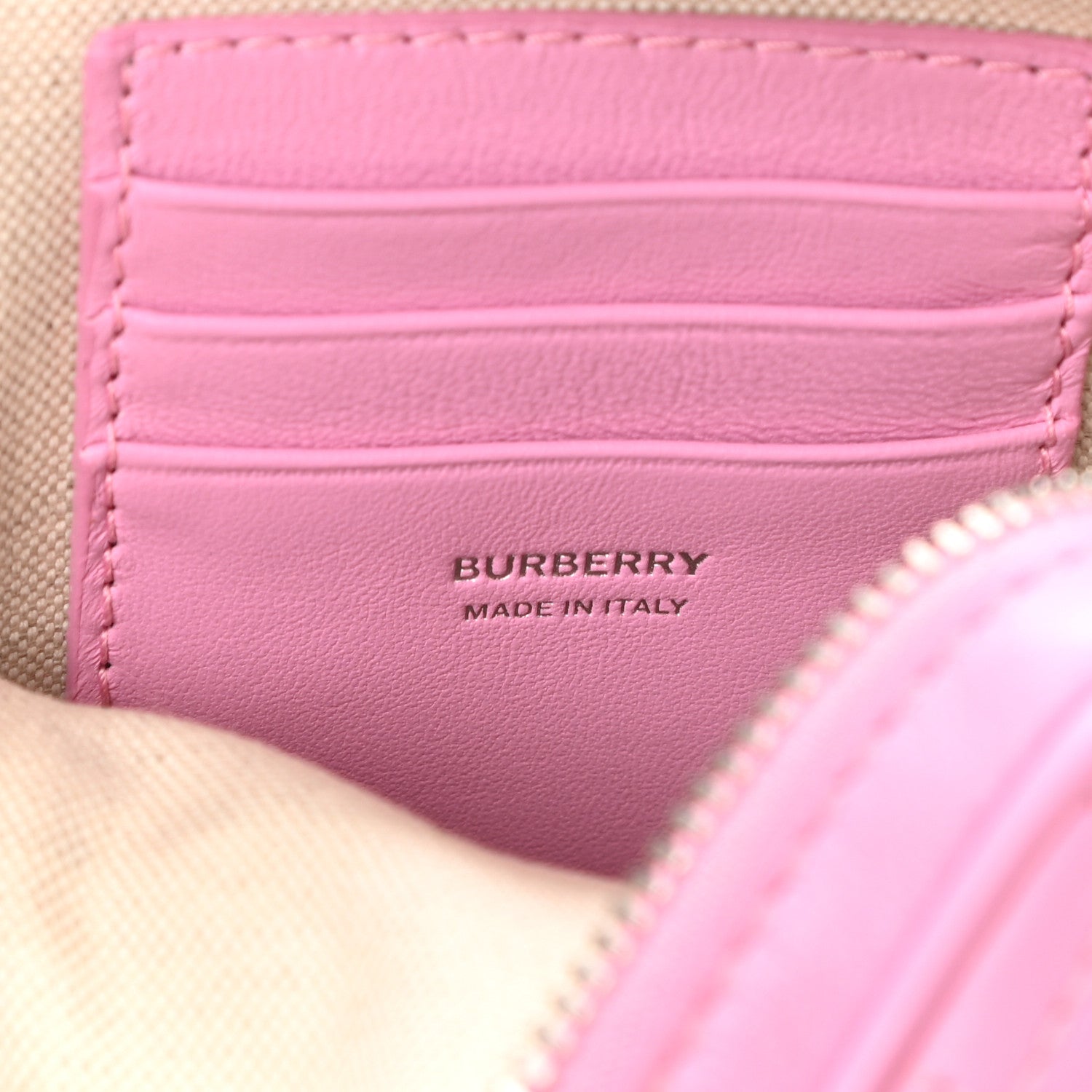 Burberry Lambskin Quilted Mini Lola Vertical Crossbody Bag Primrose Pink 7 of 10