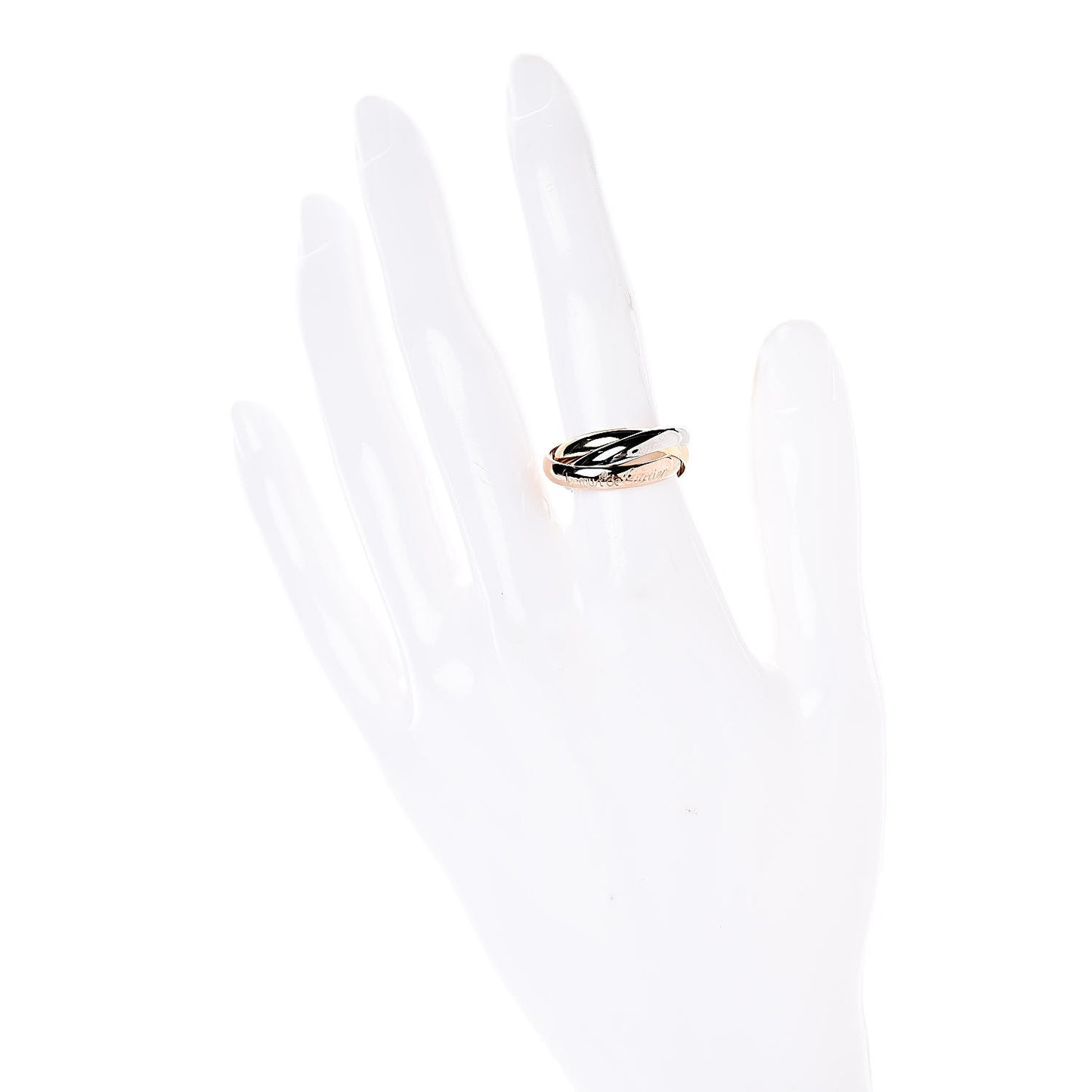 18K Pink Yellow White Gold Classic Les Must De Trinity Ring 53 6.25