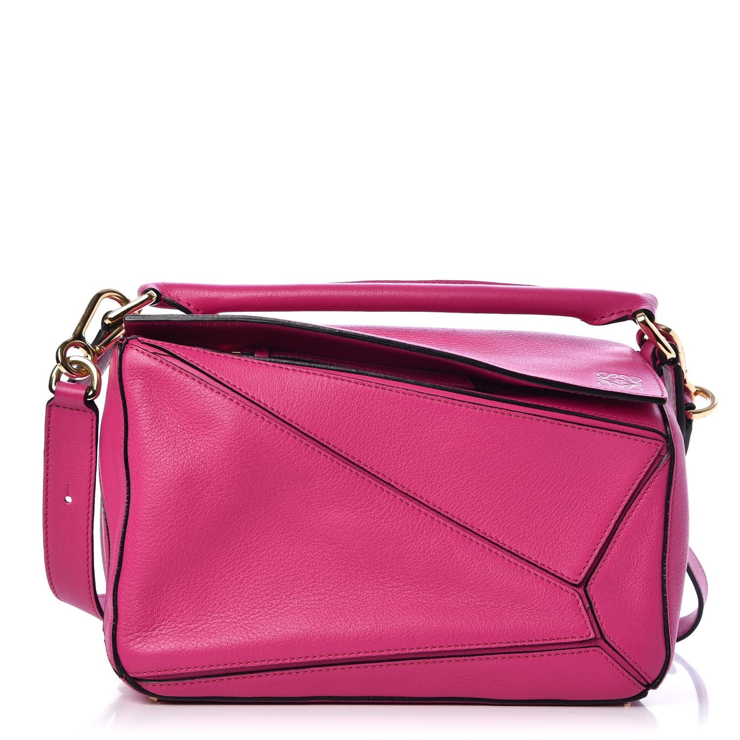 Calfskin Small Puzzle Bag Fuchsia