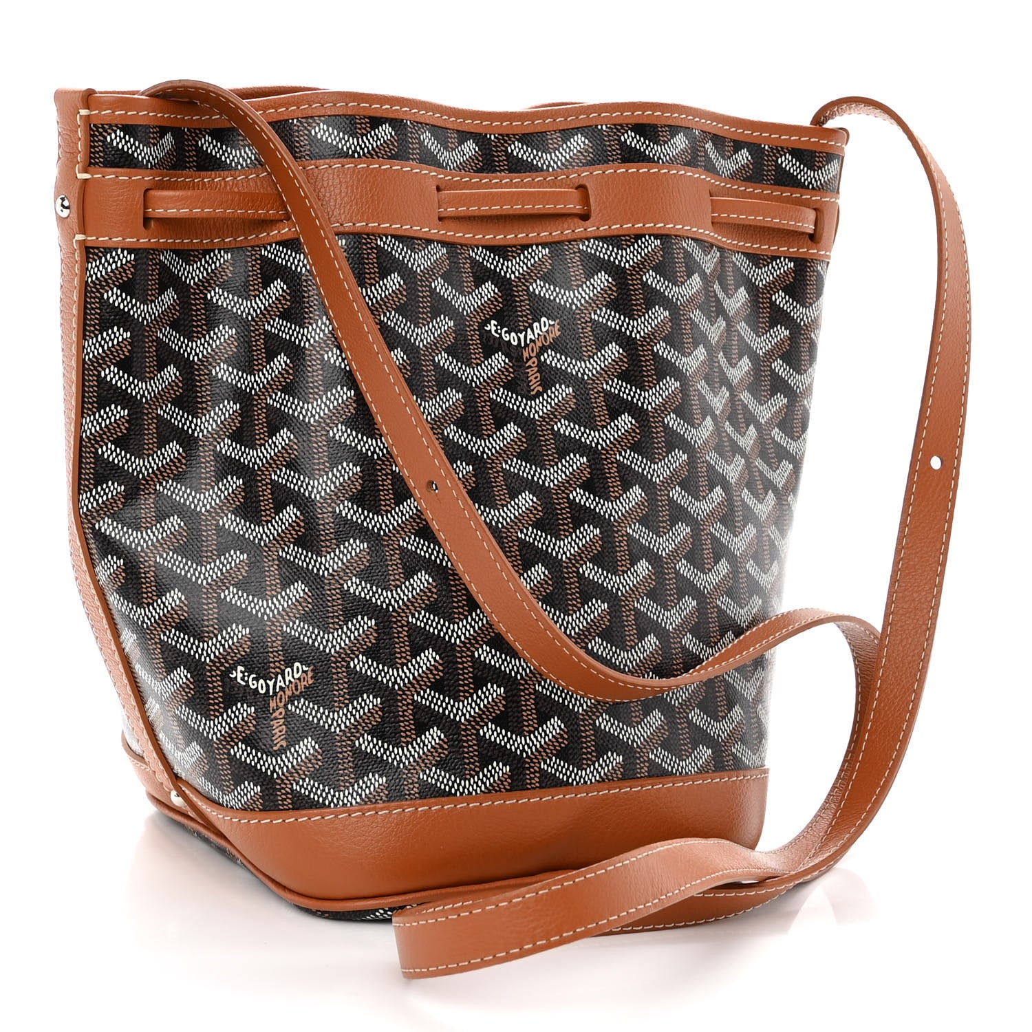 Goyard Goyardine Petit Flot Bucket Bag PM Black Gold 3 of 9
