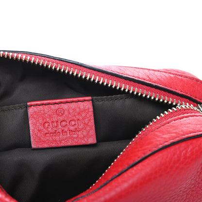 Gucci Pebbled Calfskin Soho Small Cosmetic Case Red 6 of 8
