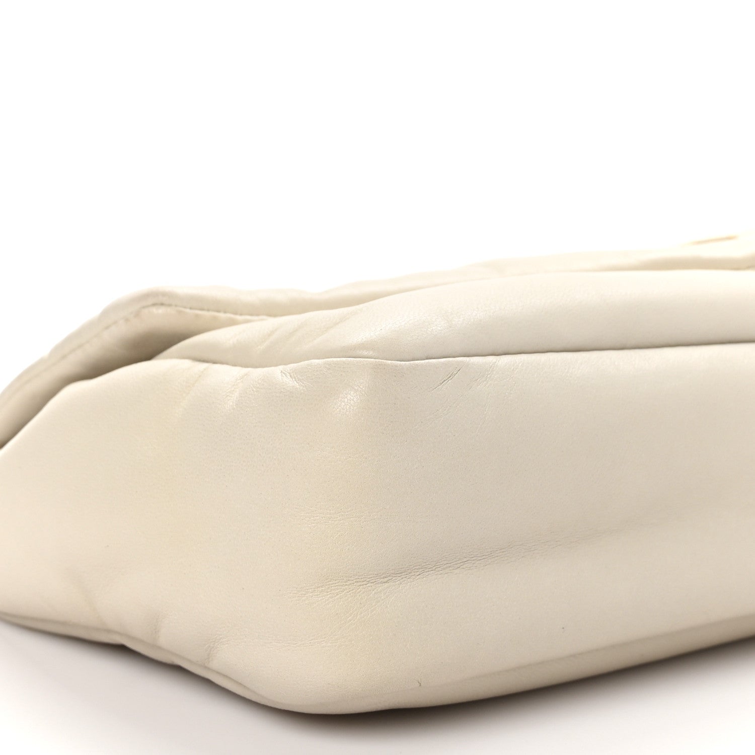 Saint Laurent Plunged Lambskin Calypso Blanc Vintage 9 of 10