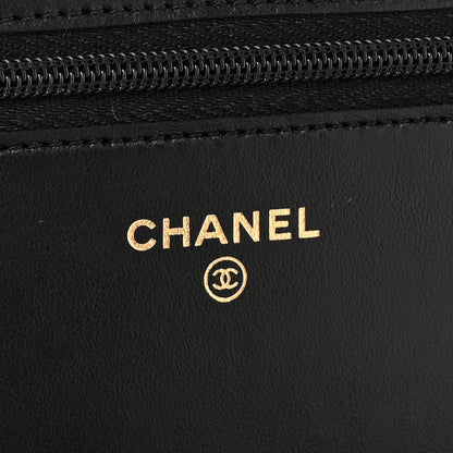 Chanel Caviar Quilted CC Turnlock Charm Wallet On Chain WOC Black 6 of 11