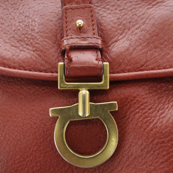 SALVATOREFERRAGAMOLeatherGanciniHoboRed