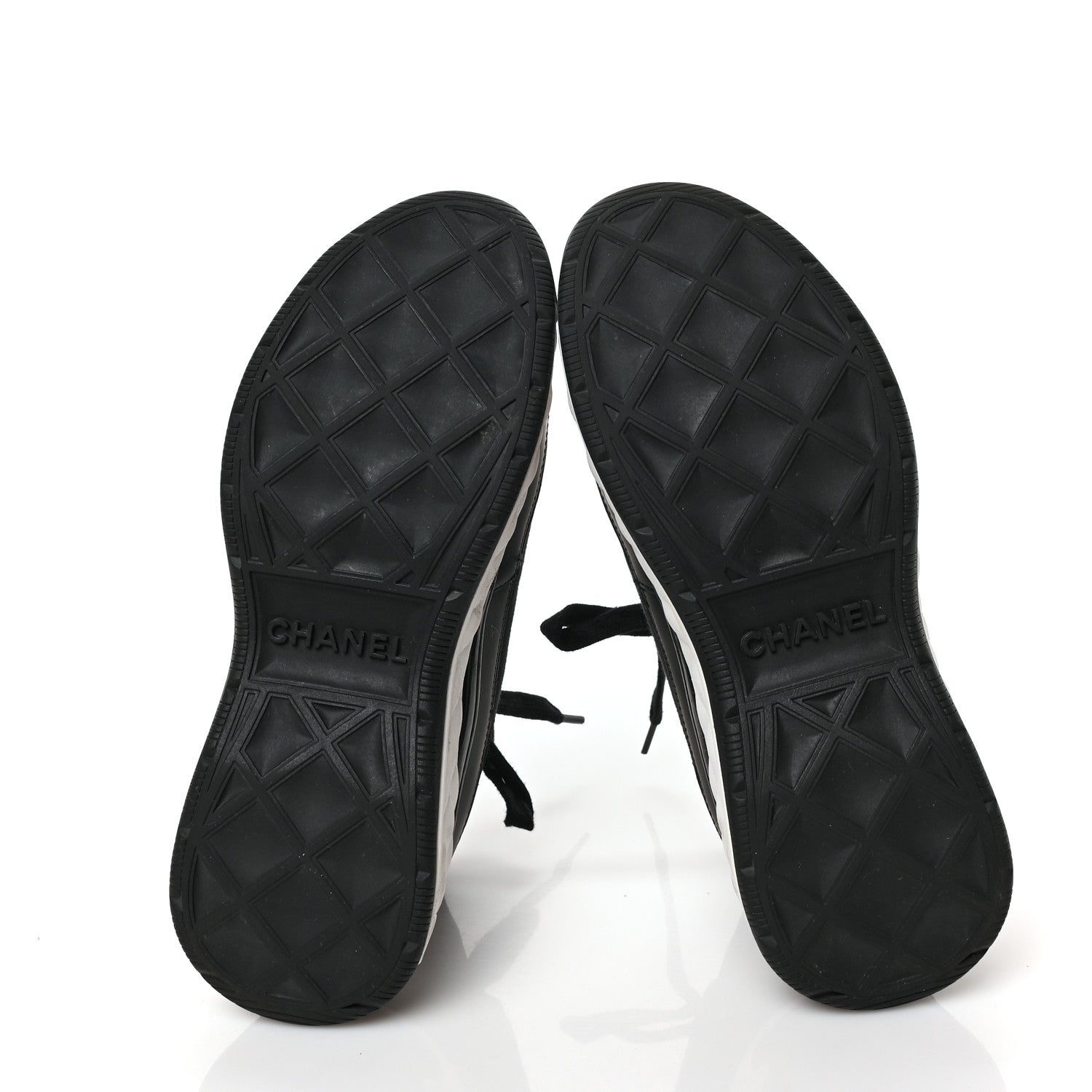 Chanel Velvet Calfskin Mixed Fibers CC Sneakers 37 Black 5 of 7