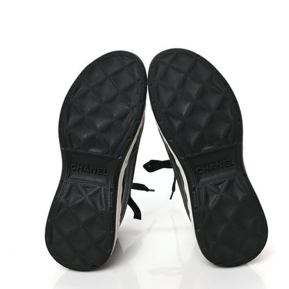 Chanel Velvet Calfskin Mixed Fibers CC Sneakers 37 Black 5 of 7