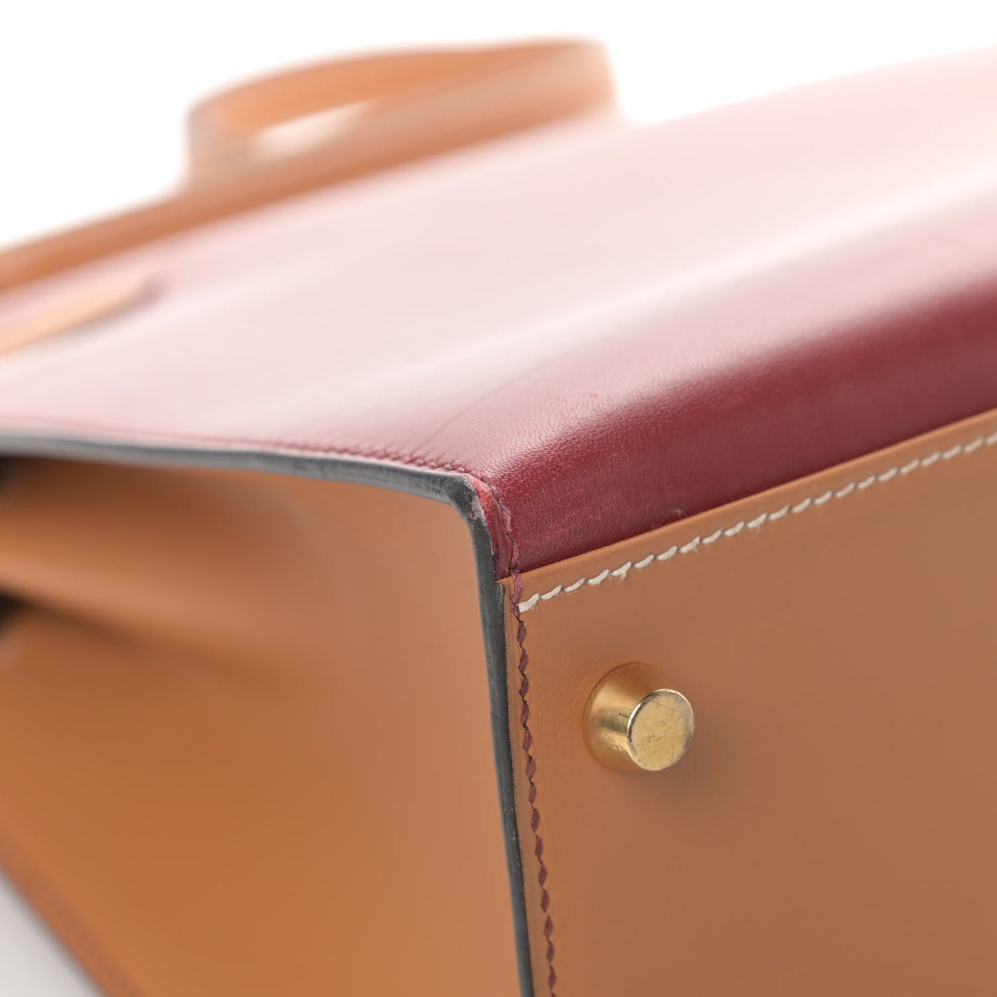 Box Chamonix Kelly Bi-Color Sellier 32 Rouge H Gold