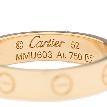 Cartier 18K Yellow Gold Diamond 4mm LOVE Wedding Band Ring 52 6 3 of 4
