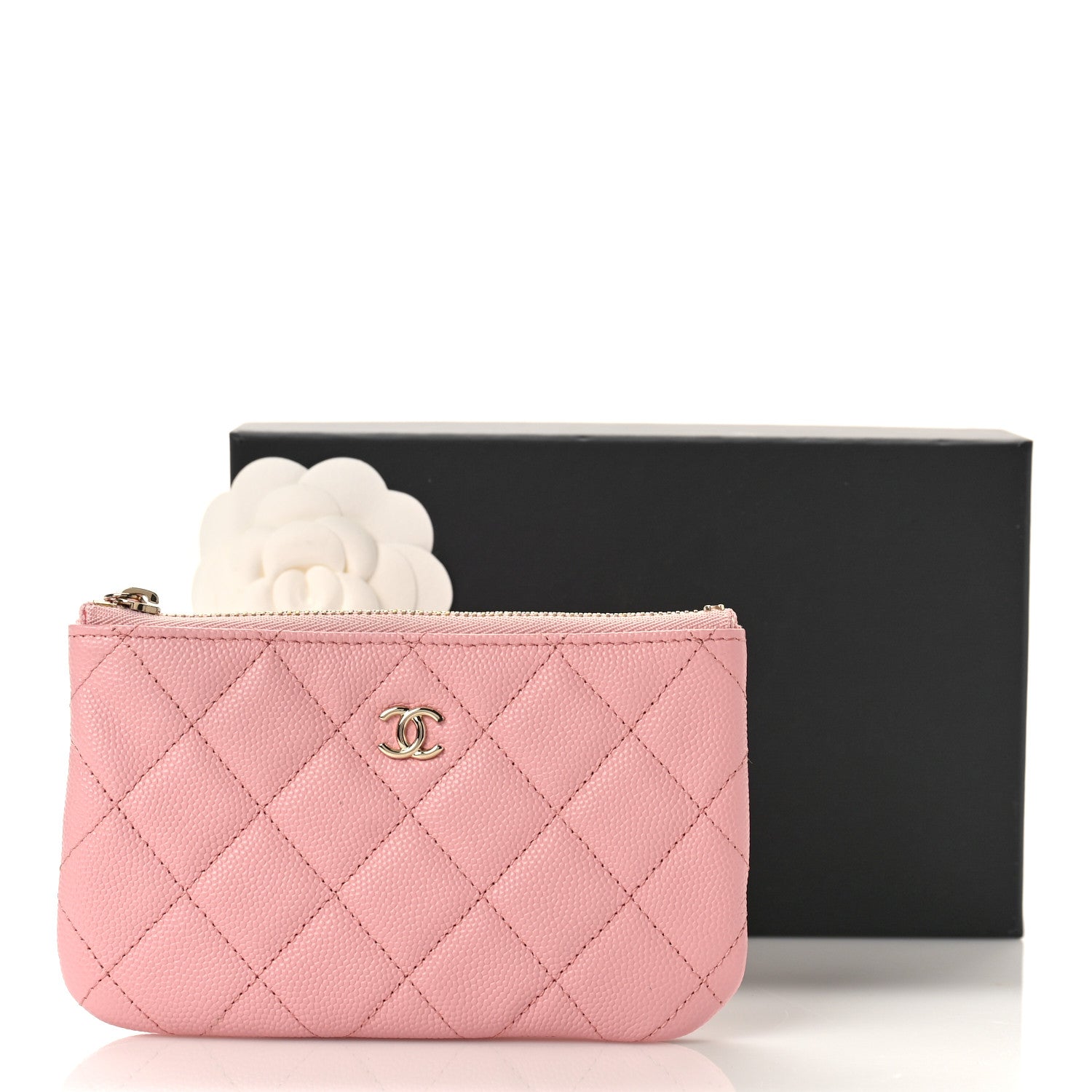 Chanel Caviar Quilted Small Cosmetic Case Light Pink 9 of 9