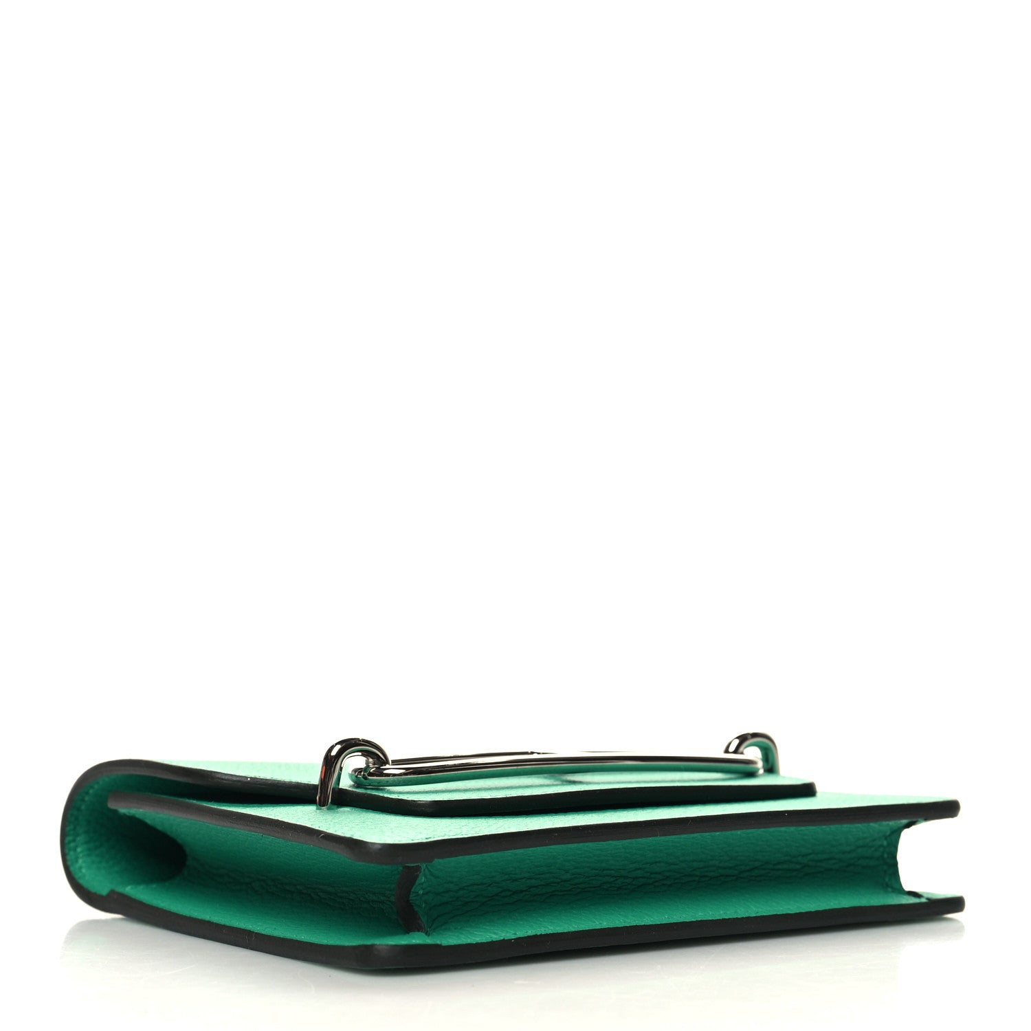 Hermes Evercolor Bi-Color Roulis Slim Wallet Menthe Vert Bosphore 5 of 11
