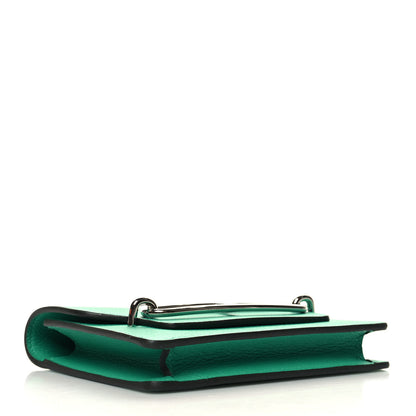 Hermes Evercolor Bi-Color Roulis Slim Wallet Menthe Vert Bosphore 5 of 11