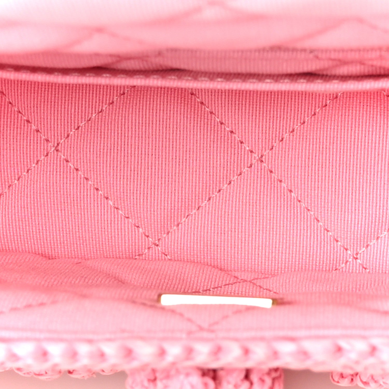 Chanel Raffia Small Dolce Raffia Flap Bag Pink 5 of 13