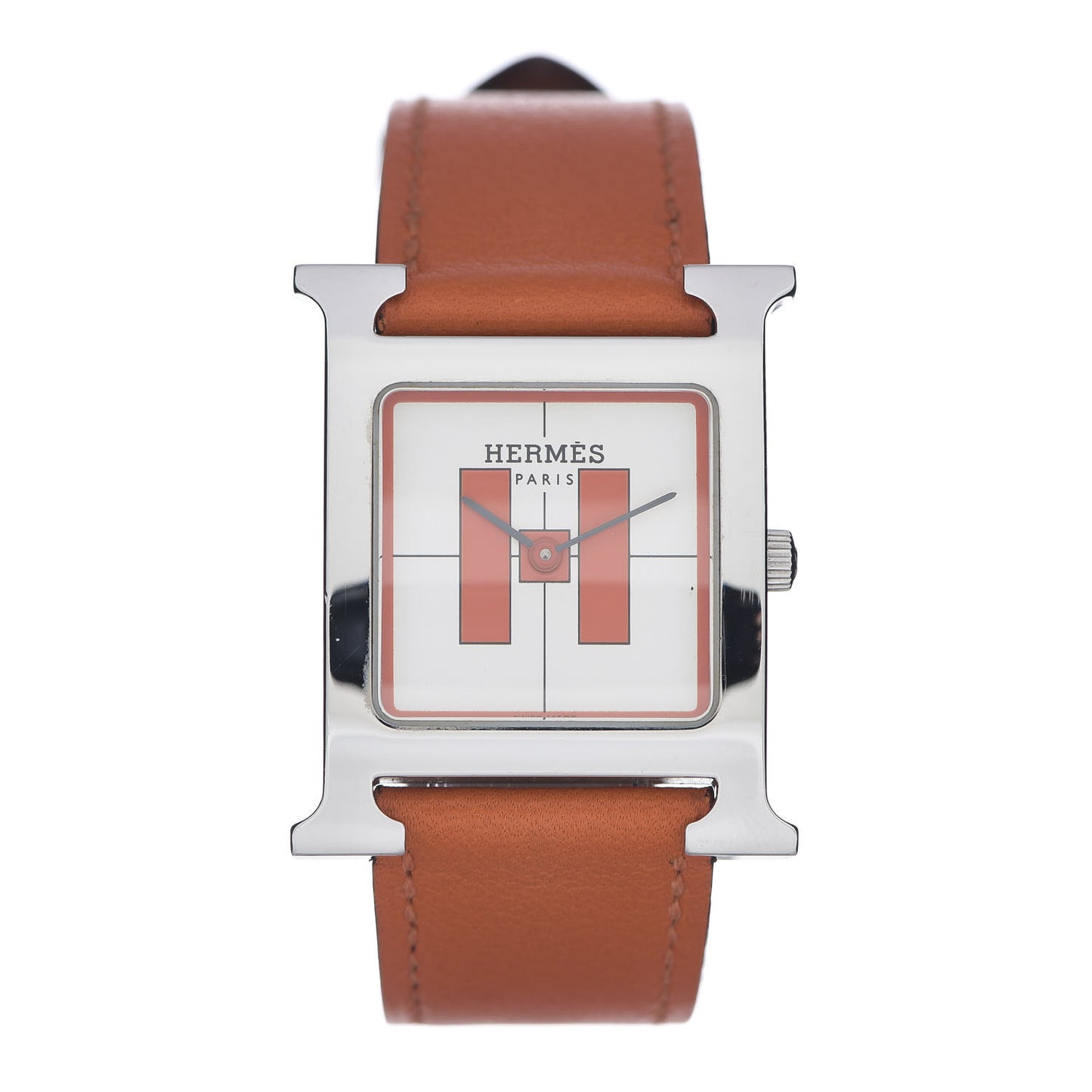 Stainless Steel Swift 26mm Heure H Hour Quartz Watch Orange