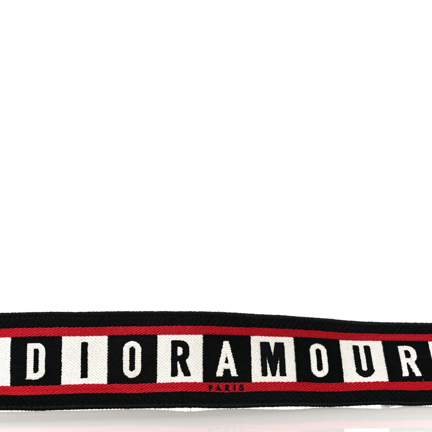 Canvas Embroidered Dioramour Shoulder Strap Black Red White
