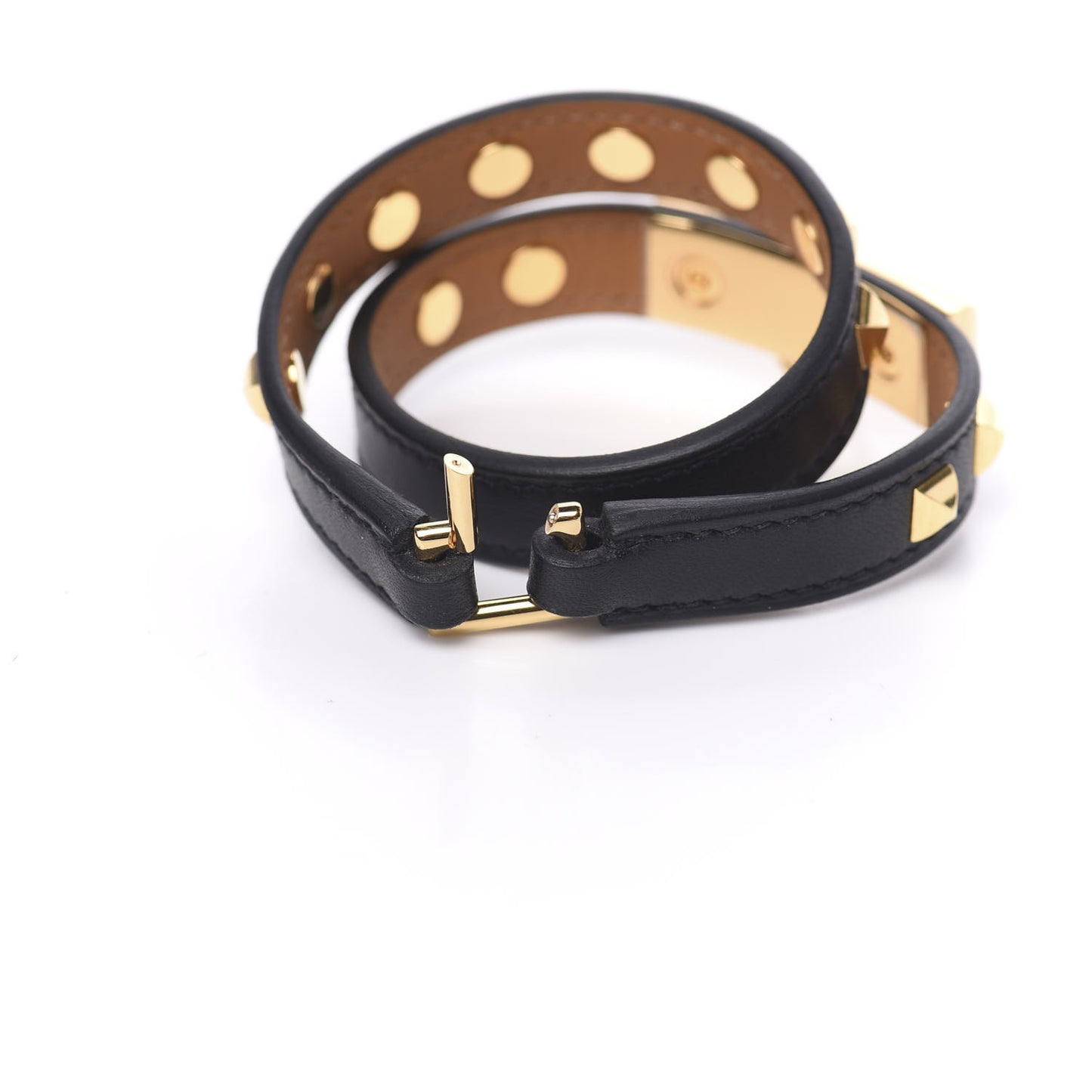 Swift Studded Rivale Double Tour Bracelet T2 Black