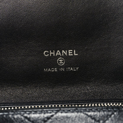 Chanel Shiny Crumpled Calfskin Large 31 Pouch Black 6 of 10