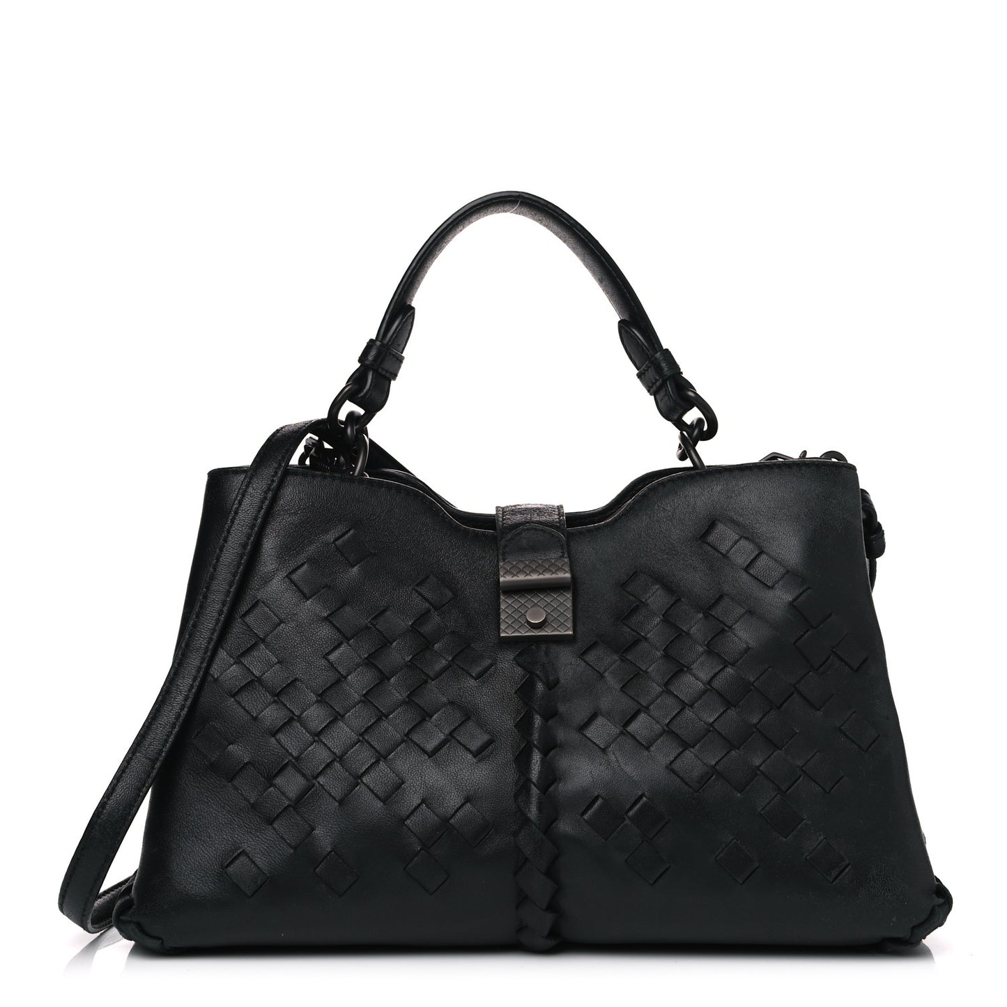 Calfskin Intrecciato Bag Black