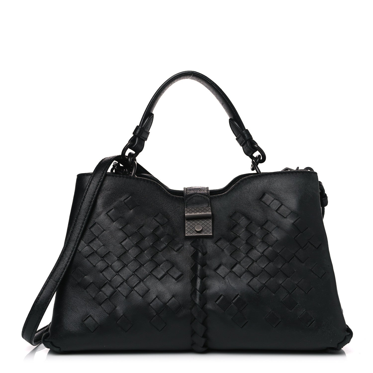 Bottega Veneta Calfskin Intrecciato Bag Black 1 of 17