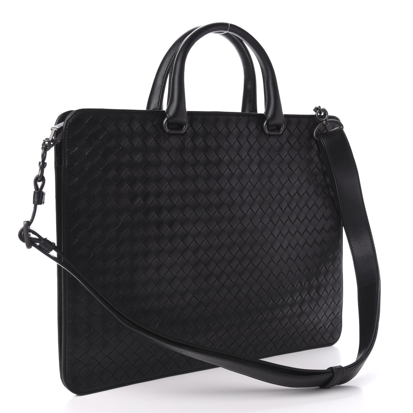 Intrecciato Briefcase Black