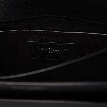 Saint Laurent Grained Calfskin Small Monogram Sunset Black 8 of 10
