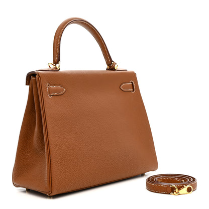 Hermes Togo Kelly Retourne 28 Gold 3 of 11