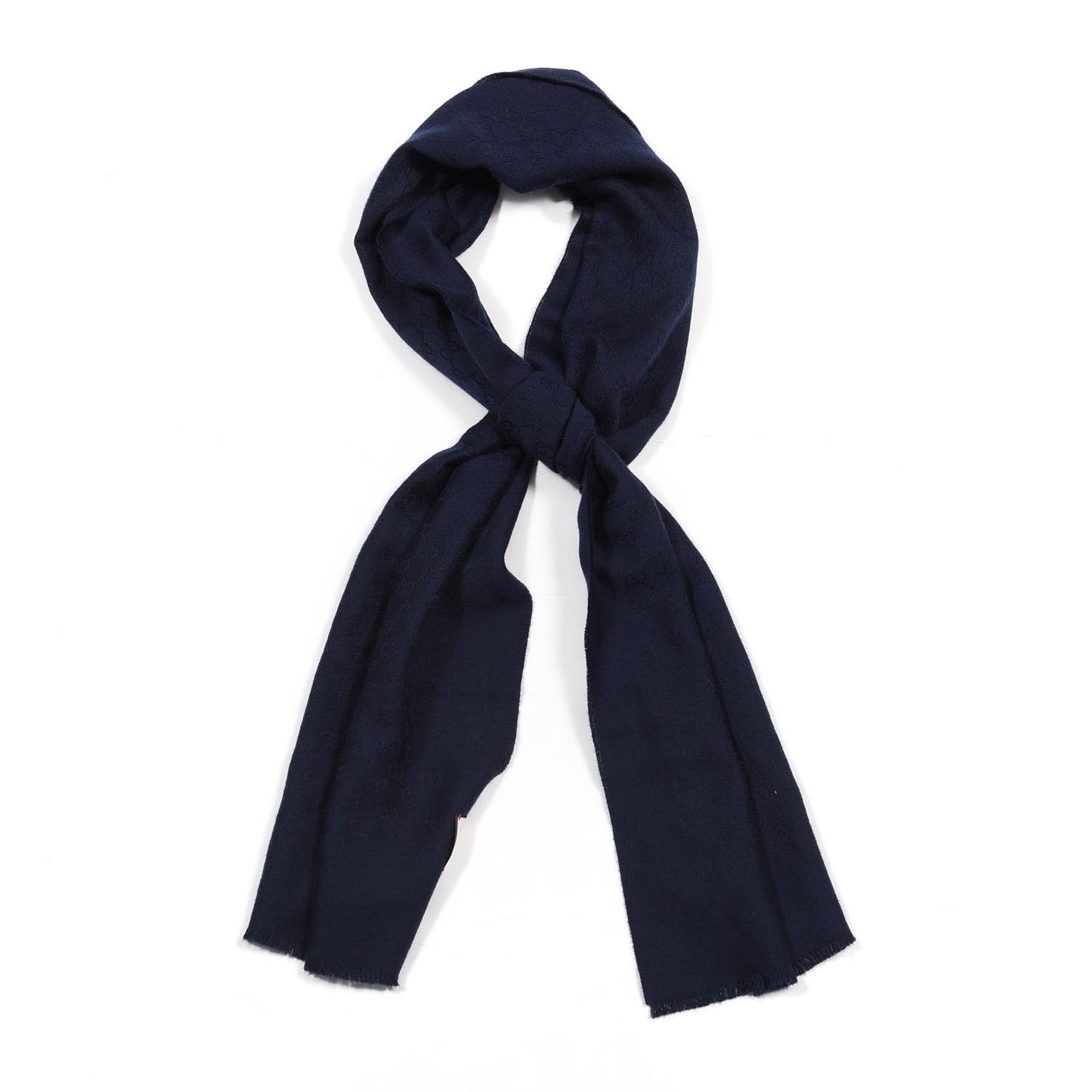 Cashmere GG Monogram Gem Lux Scarf Midnight Blue