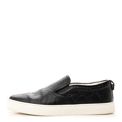 Gucci Guccissima Mens Dublin Slip On Sneakers 7.5 Black 1 of 11