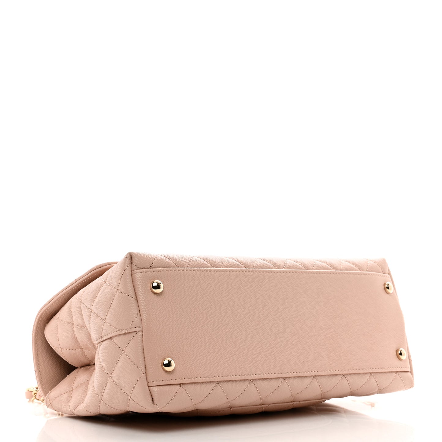 Caviar Quilted Small Coco Handle Flap Light Pink