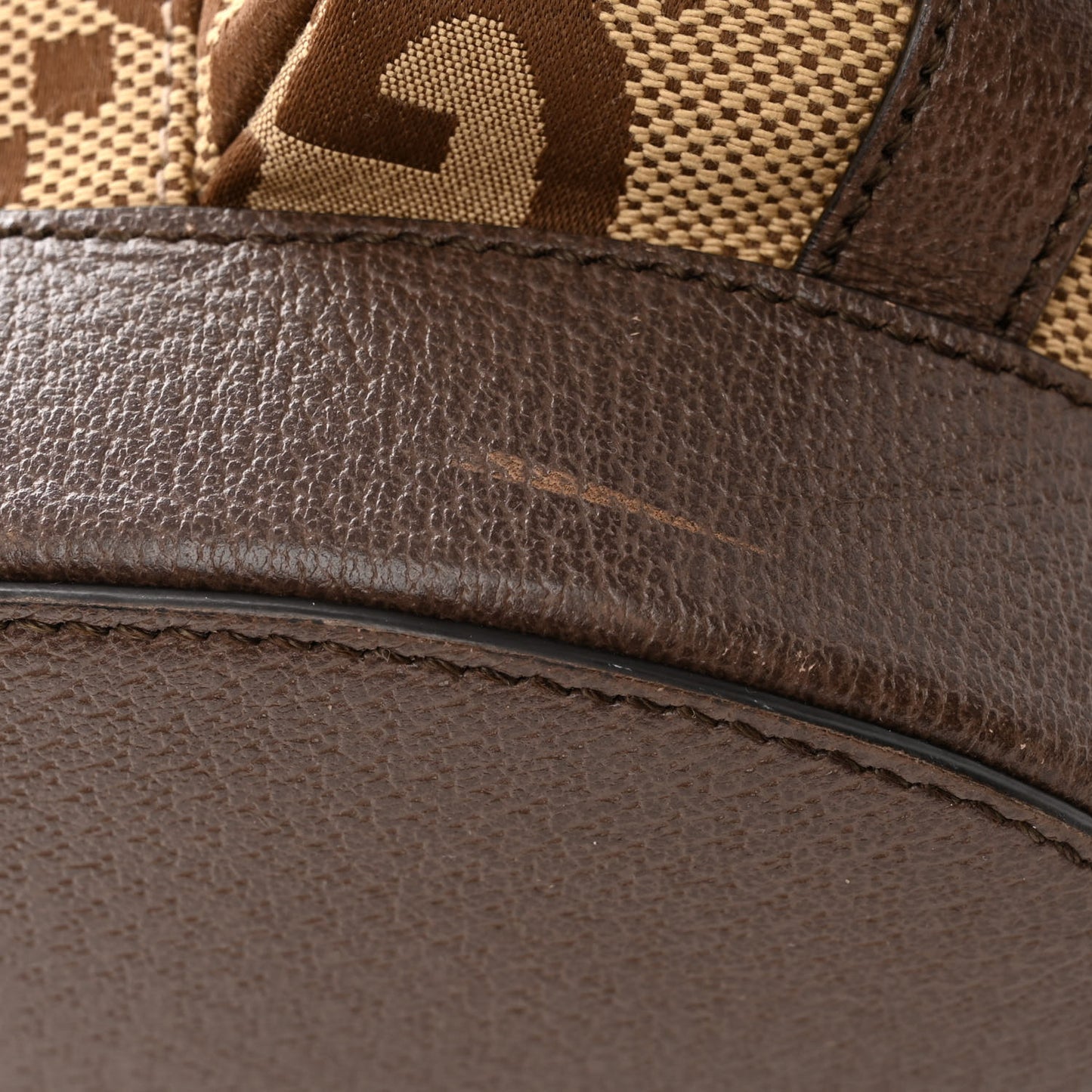 Monogram Jumbo GG Textured Dollar Calfskin Web Double Buckle Backpack Camel Ebony New Acero