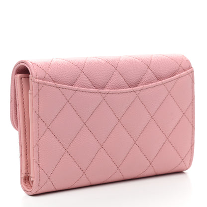 Chanel Caviar Quilted Medium Flap Wallet Pink 3 of 8