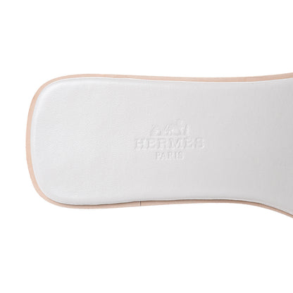 Hermes Calfskin View Sandals 36 White 7 of 9