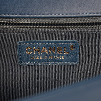 Chanel Lambskin Quilted New Medium Boy Flap Blue 6 of 14