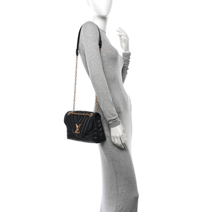 Louis Vuitton Calfskin New Wave Chain Bag MM NM Black 2 of 11