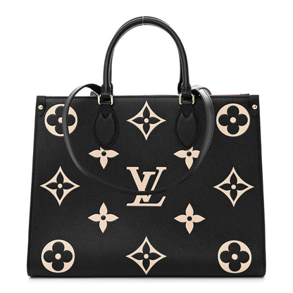 Louis Vuitton Empreinte Monogram Giant Onthego MM Black Beige 1 of 9