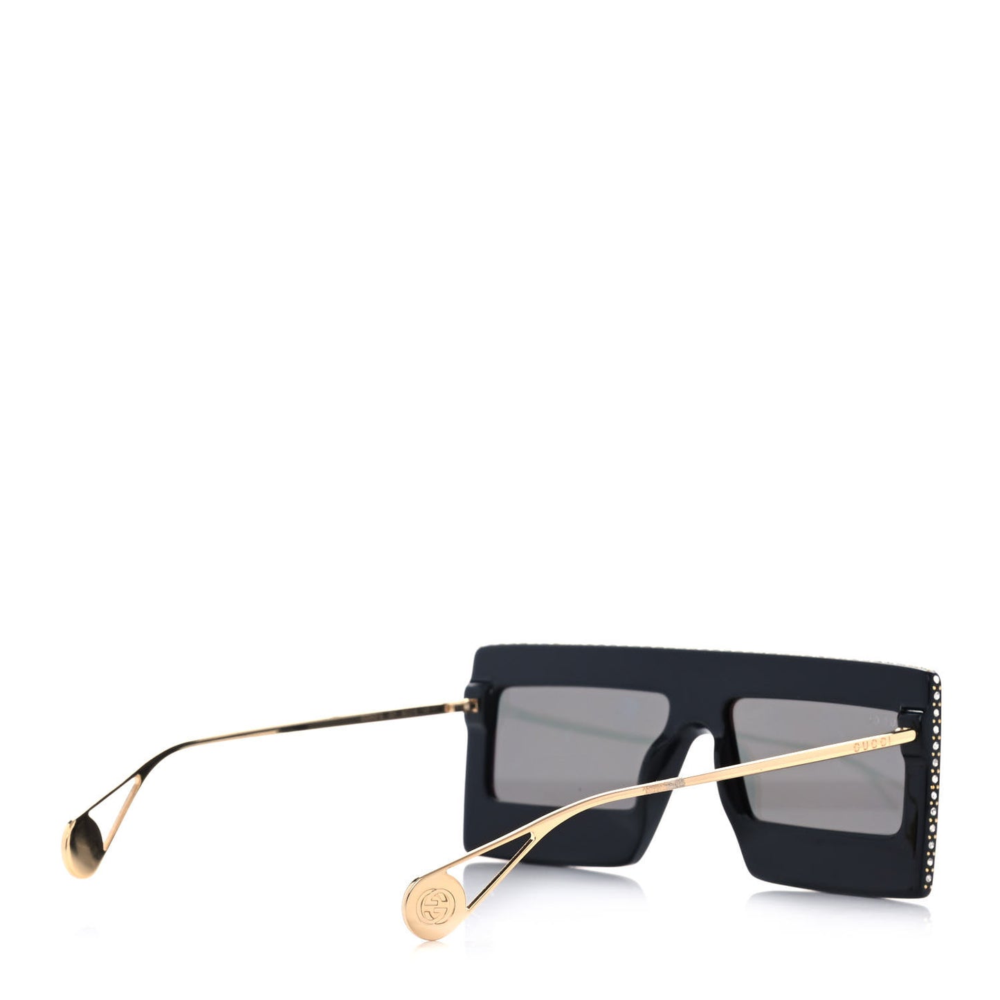 Acetate Crystal Mask-Frame Sunglasses GG0431S Black