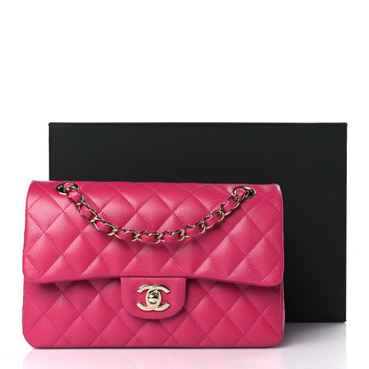 Chanel Caviar Quilted Small Double Flap Fuchsia 10 of 10