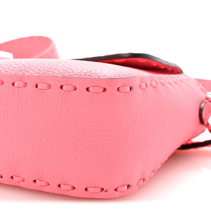 Fendi Cuoio Roma Sellerissima Nappa Sintetica Tape Stitch Baguette Pink Dalia 9 of 10