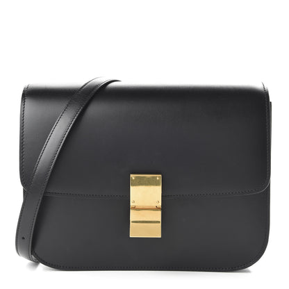 Celine Box Calfskin Medium Classic Box Flap Bag Black 1 of 9