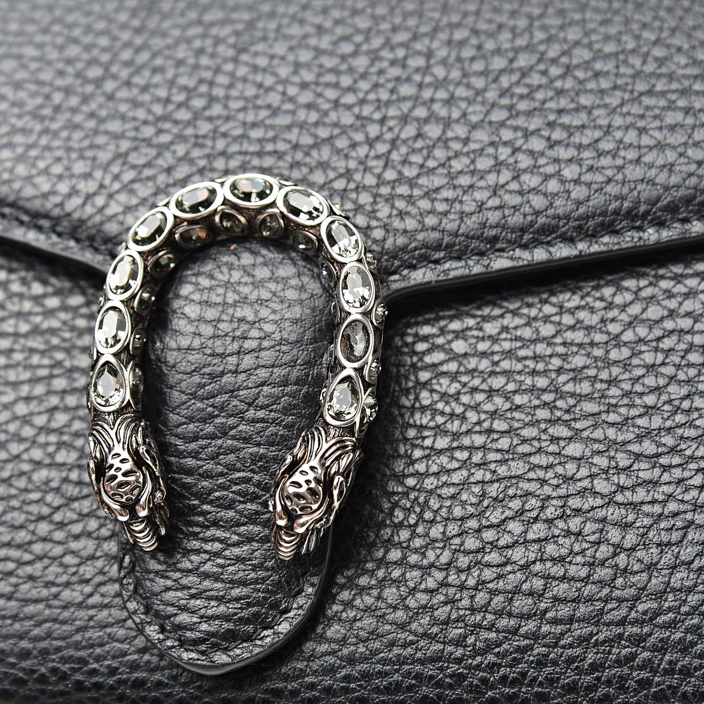 Calfskin Mini Dionysus Chain Wallet Black